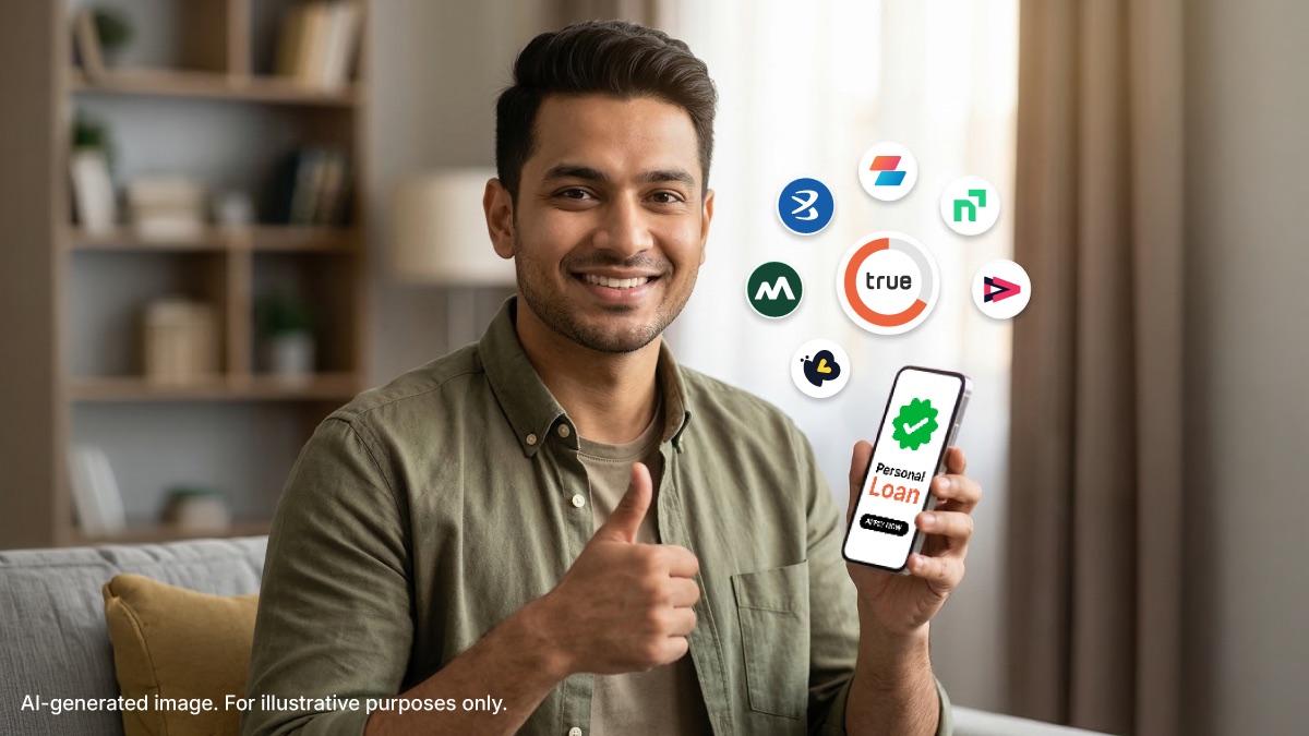 Choosing an instant personal loan app on a smartphone